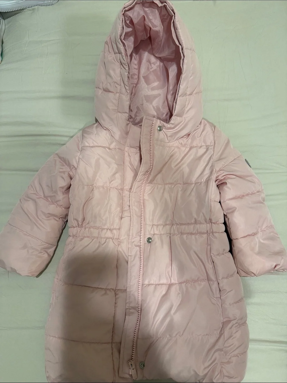 GAP Light Pink Quilted Hooded Puffer Coat
